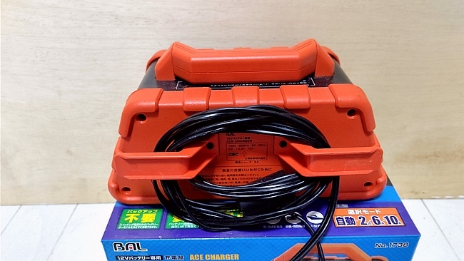 中古◇大橋産業 BAL ACE CHARGER 10A No1738 12Vバッテリー専用充電器_画像3