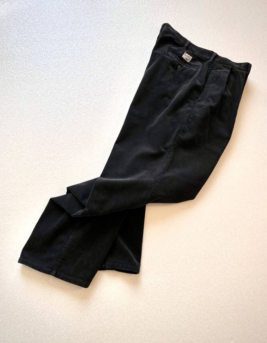 80s-90s USA製 RALPH LAUREN POLO CORDS BLACK TROUSERS VINTAGE アメリカ製 ラルフローレン ポロコーズ ブラック トラウザーズ ビンテージの画像10