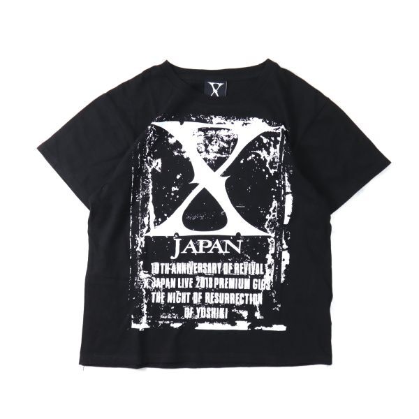 1円スタート☆3-WF023【美品】エックスジャパン X JAPAN Tシャツ ブラック S レディース_画像1