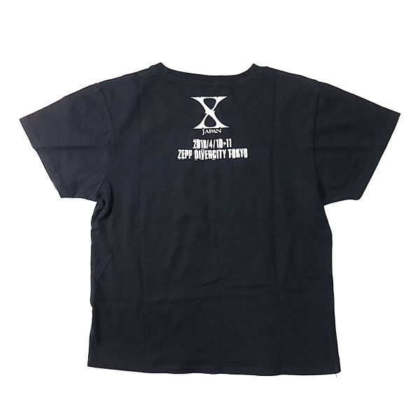 1円スタート☆3-WF023【美品】エックスジャパン X JAPAN Tシャツ ブラック S レディース_画像2