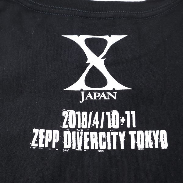 1円スタート☆3-WF023【美品】エックスジャパン X JAPAN Tシャツ ブラック S レディース_画像3