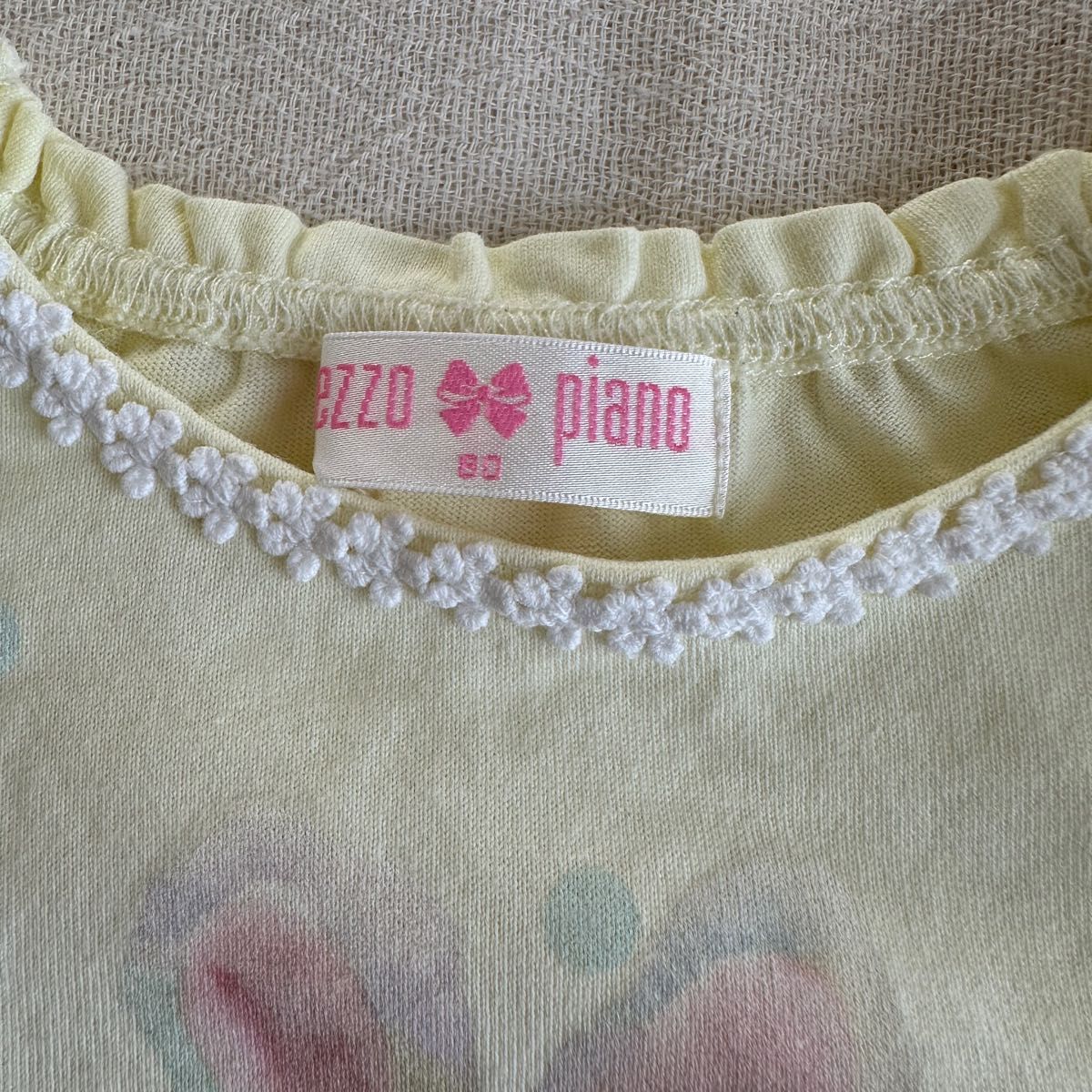 mezzo piano 80cm 半袖Tシャツ うさぎ メゾピアノ
