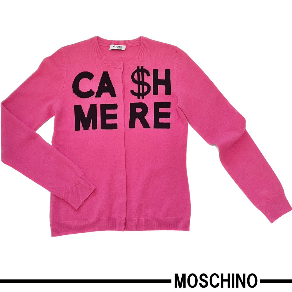 新品モスキーノMOSCHINOカシミヤセーターCASH MERE ピンク #40★