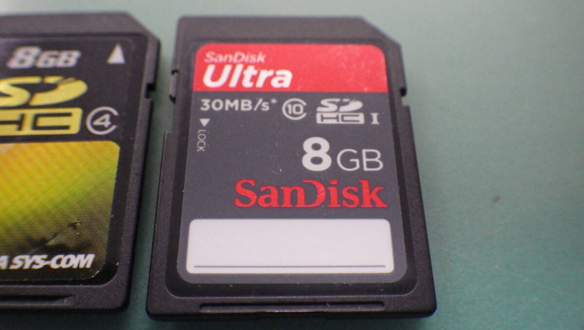 ●SanDisk製 SDHCカード 8GB+HAGIWARA製 2枚セット動作保証！_画像2