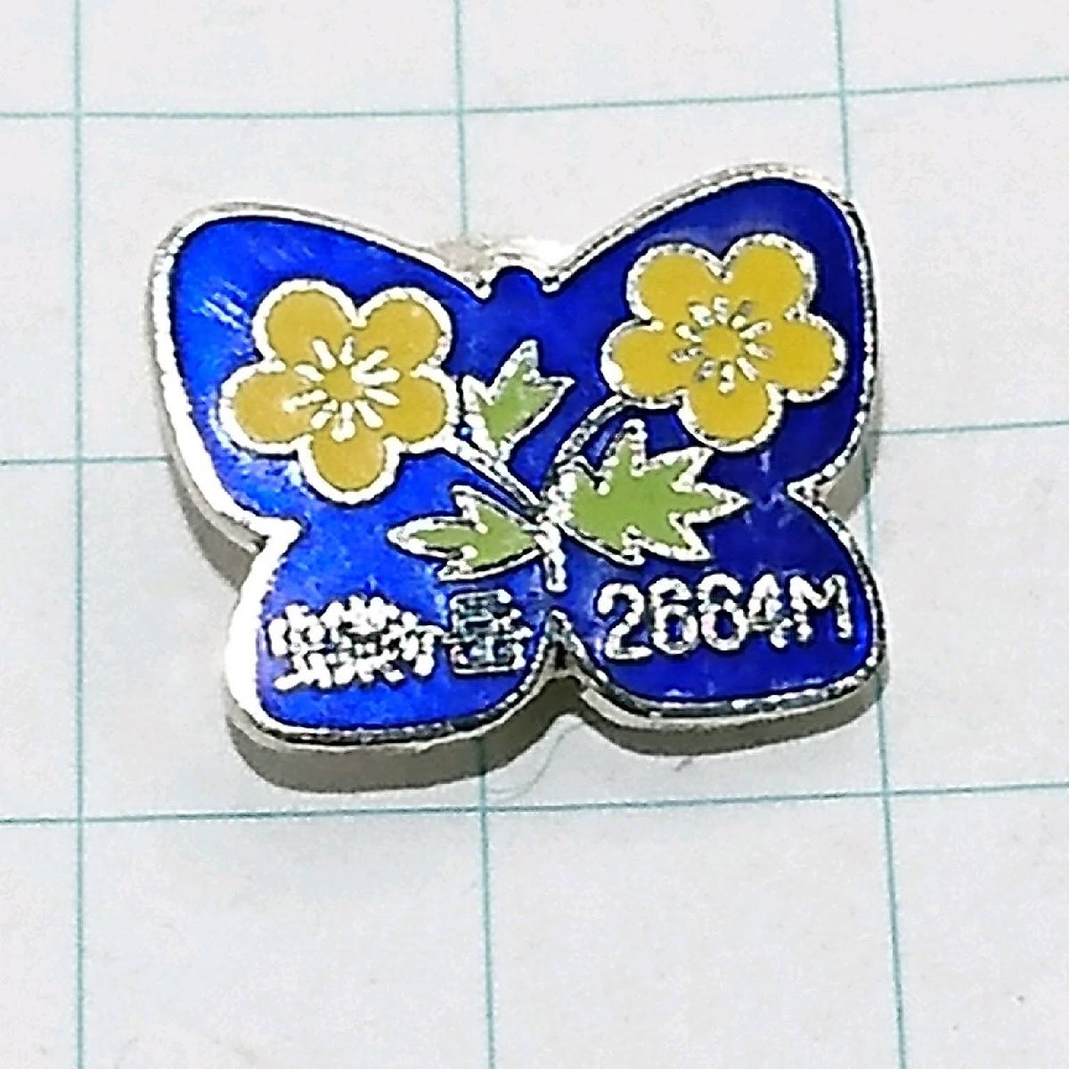 送料無料)蝶ヶ岳 観光地 登山 山登り 旅行 記念 山バッジ ピンバッジ PINS ピンズ A23101_画像1