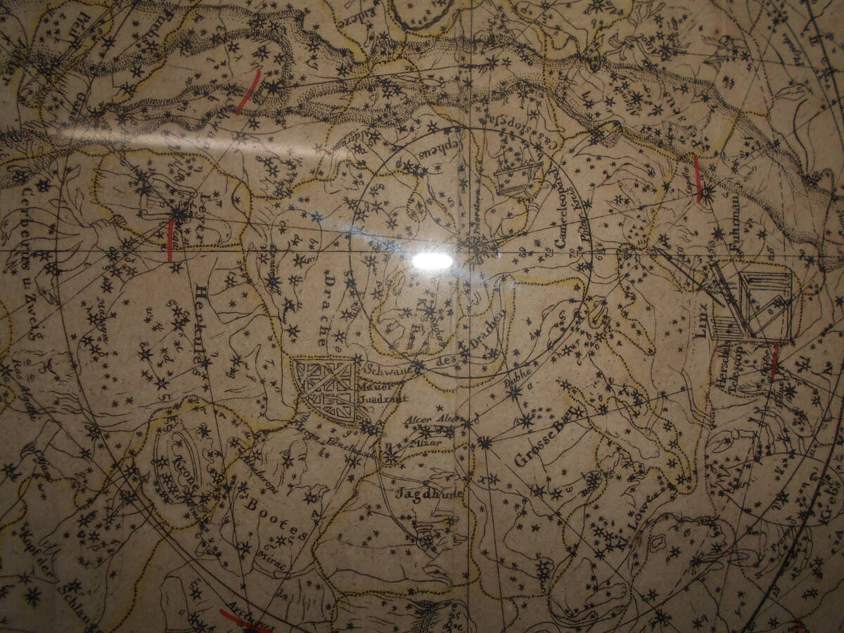 20400円 即決1787年頃『ボーデの星図額装』天球図、天文、星図 20400円 即決1787年頃『ボーデの星図額装』天球図、天文、星図
