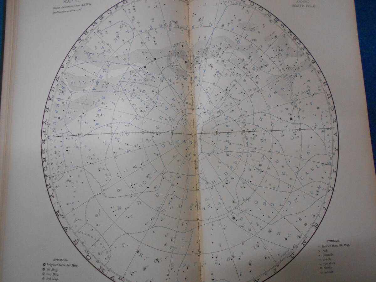 即決1896年『アップトン星図　初版』天体観測、天文暦学書、天文宇宙　洋書、星図、星座早見盤　Astronomy, Star map, Planisphere_画像7