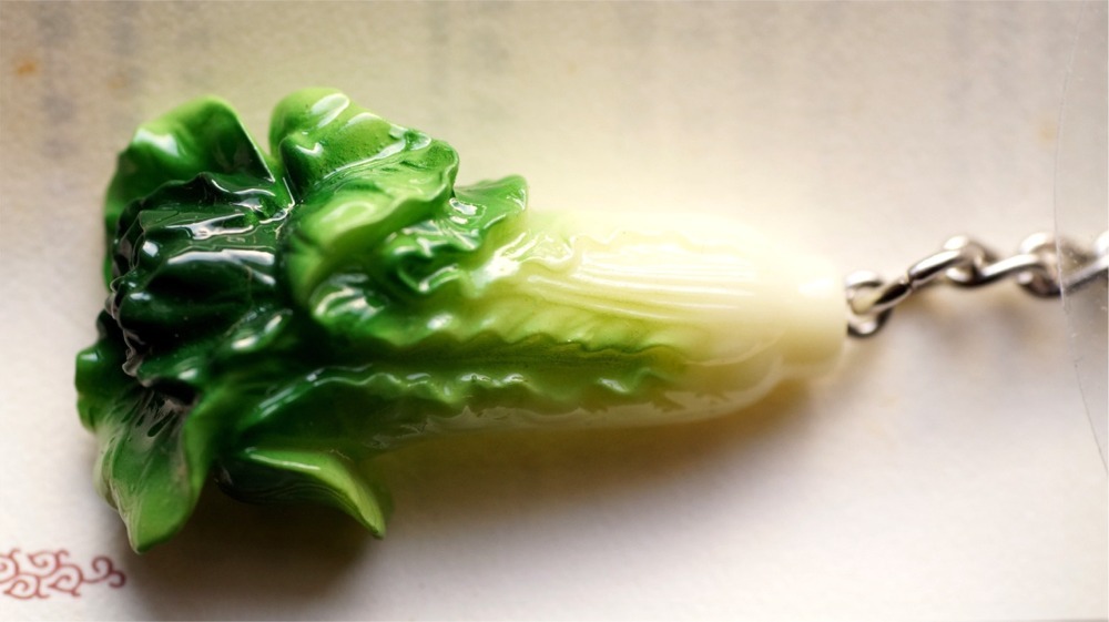 台湾 故宮博物院 白菜 ハクサイ キーホルダー 「翡翠彫刻の最高傑作」 新品 送料無料の画像1
