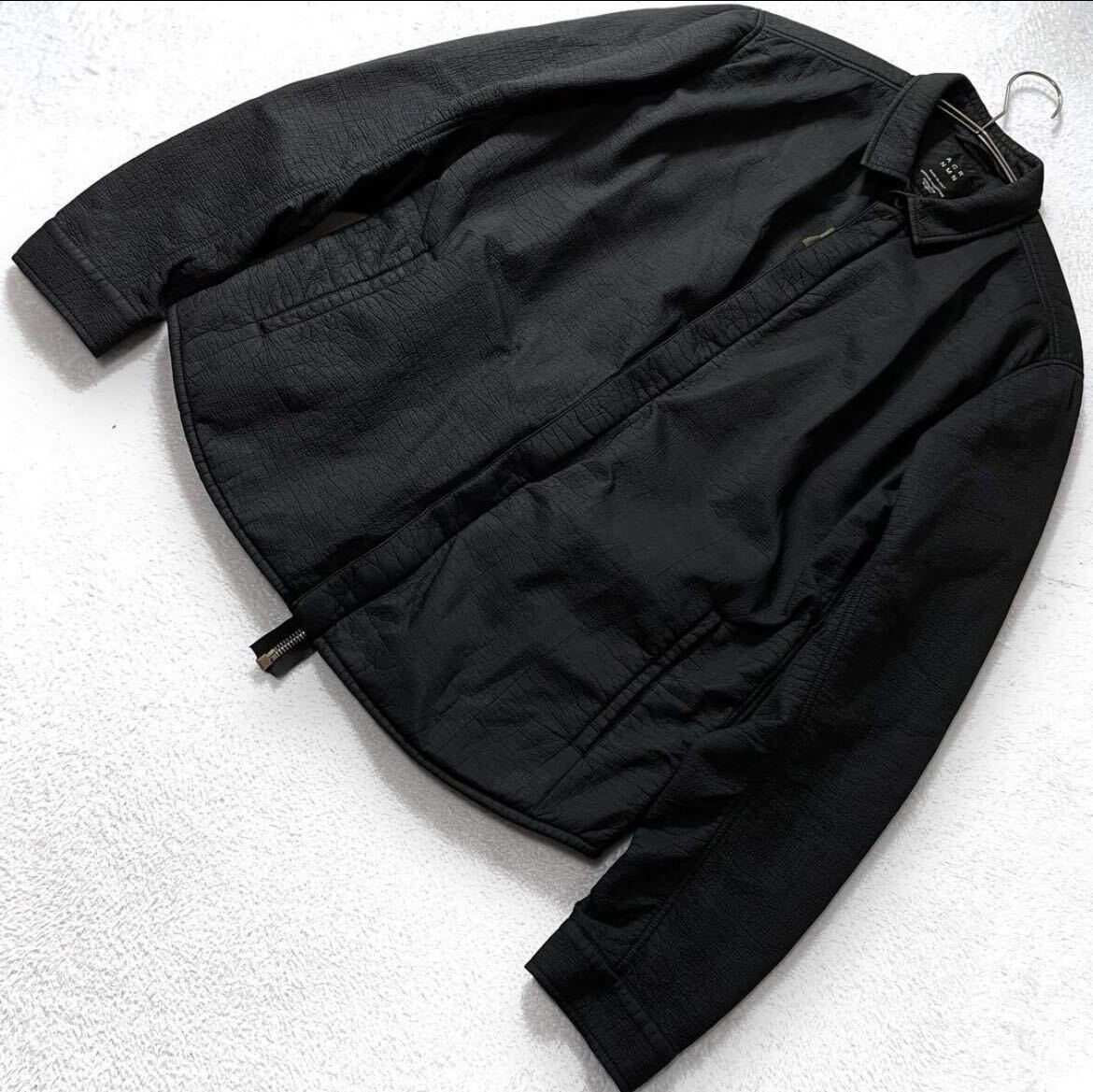 極美品/レア完売/ACRONYM×NEMEN/アクロニウム/Object Dyed Multiprene Long Sleeve Shirt (black)/黒/希少XL/ジップアップ/ジャケット_画像7