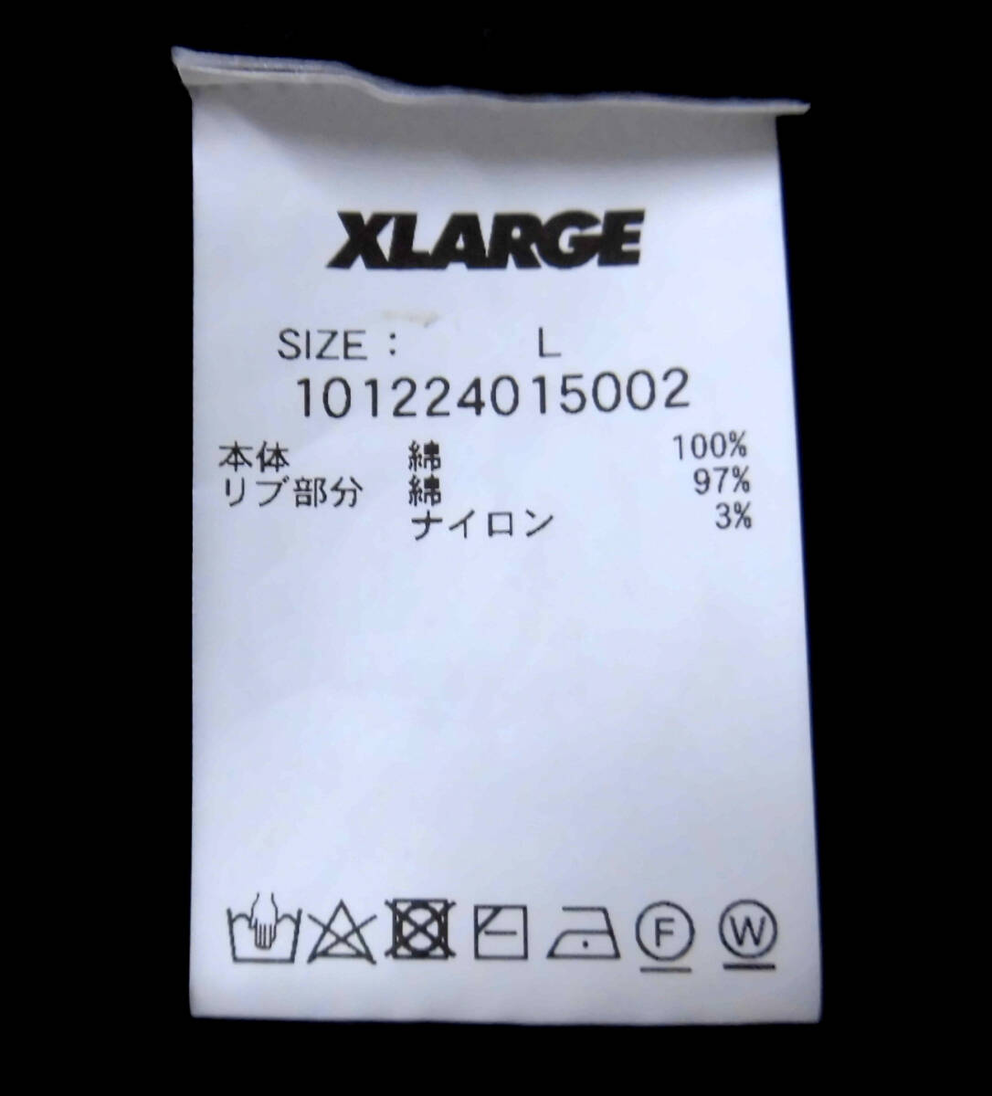 定価1.4万 美品 XLARGE エクストララージ 22AW STANDARD LOGO CREWNECK KNIT クルーネック ニットセーター Lサイズ 黒 101224015002_画像6