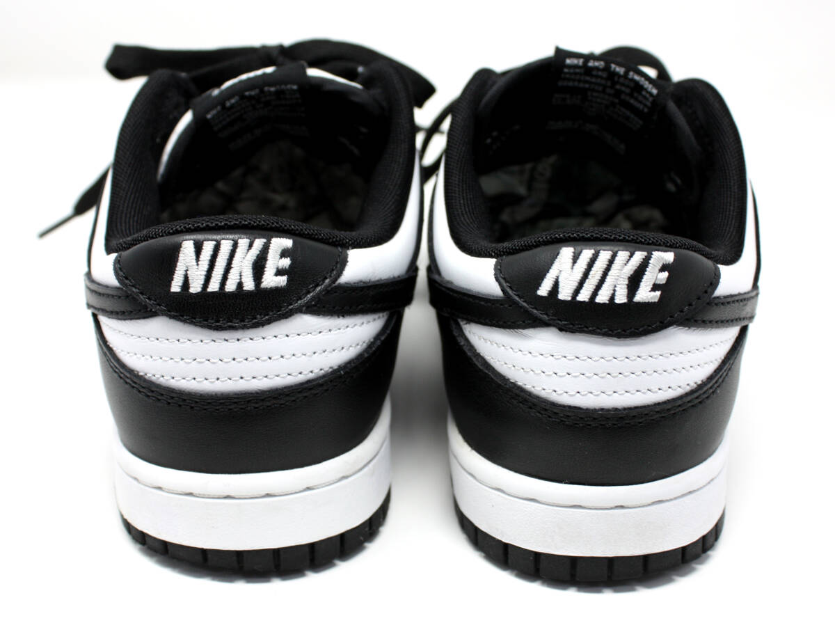 ◆美品 NIKE ナイキ DUNK LOW RETRO PANDA ダンク ロー レトロ レザースニーカー 26cm パンダ 黒 白 DD1391-100_画像4