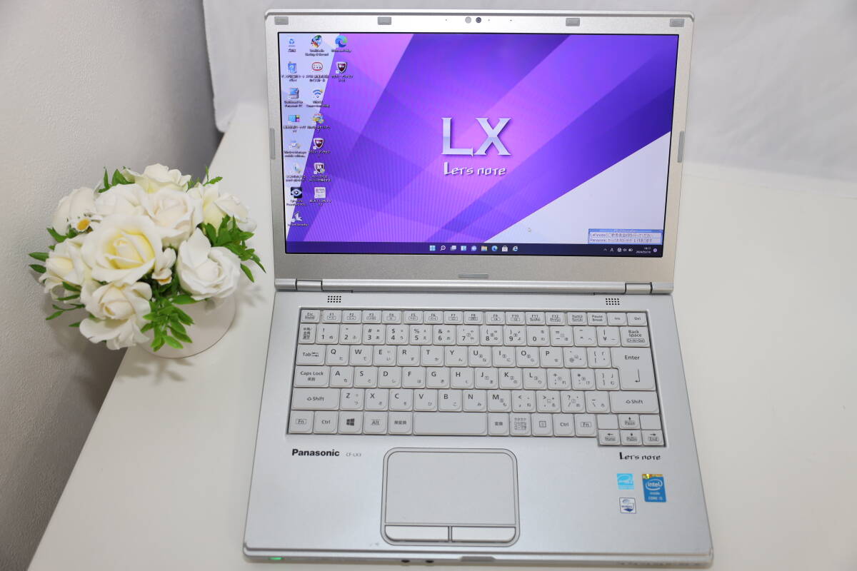 美品 Panasonic CF-LX3 CF-LX3YEABR Win11/Corei5-4200U/メモリ4GB/HDD500GB ACアダプター付_画像1