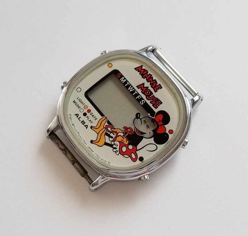 セイコー ALBA アルバ ミニーマウス デジタル 腕時計 ディズニー クオーツ 不動のジャンク