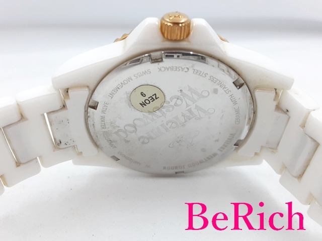  Vivienne Westwood Vivienne Westwoods loan men's wristwatch VV048RSWH white o-bORB SLOANE [ used ] bt2782