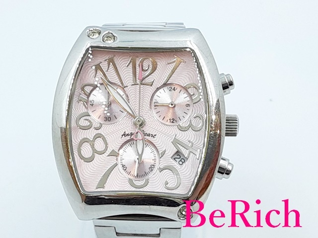  Angel Heart Angel Heart lady's wristwatch H630 pink face SS silver chronograph Date [ used ] ht4244