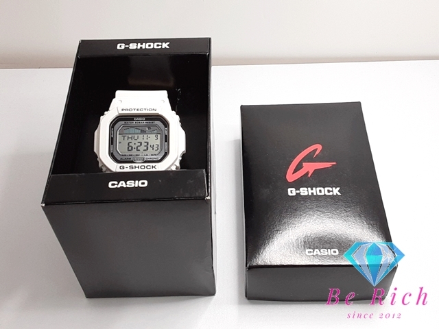 カシオ CASIO G-SHOCK メンズ 腕時計 GLX-5600 白 ホワイト SS 樹脂 ブレス デジタル クォーツ QZ ウォッチ【中古】 ht4377の画像8