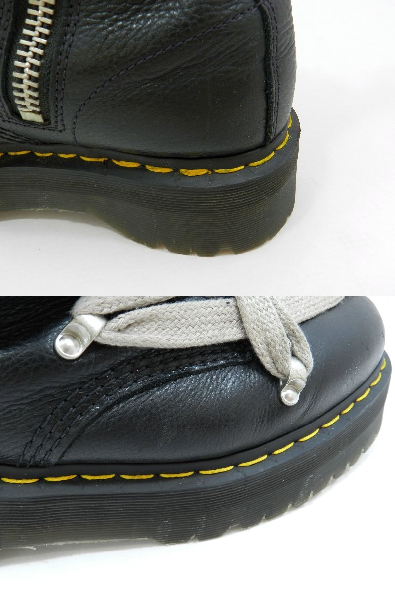 リックオウエンス×ドクターマーチン 1460 QUAD PENT 8ホールブーツ US10/28.0cm ブラック RickOwens×Dr.Martens 中古品[C156U913]_画像5