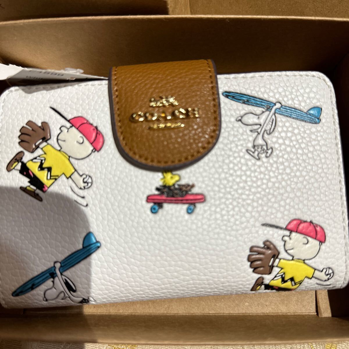 COACH 二つ折り財布 コーチ 財布 ピーナッツコラボ_画像7