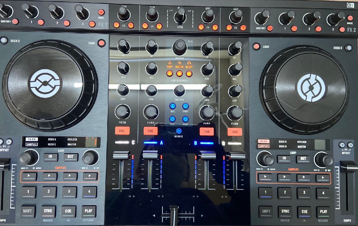 △222 現状品 機材 DJコントローラー TRAKTOR KONTROL S4 トラクター ハードケース付きの画像7