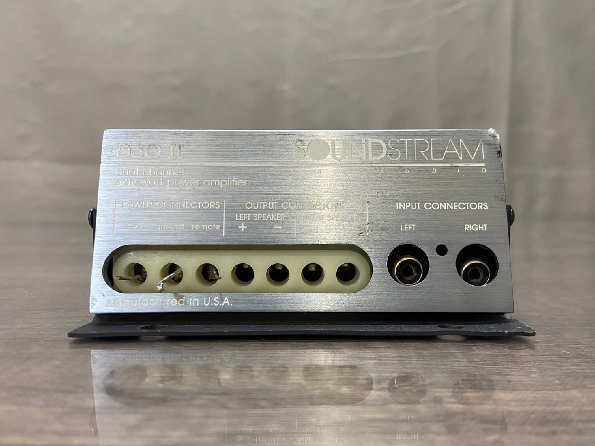 △9799　ジャンク品　オーディオ機器　ステレオアンプ　SOUNDSTREAM D60II　サウンドストリーム_画像6