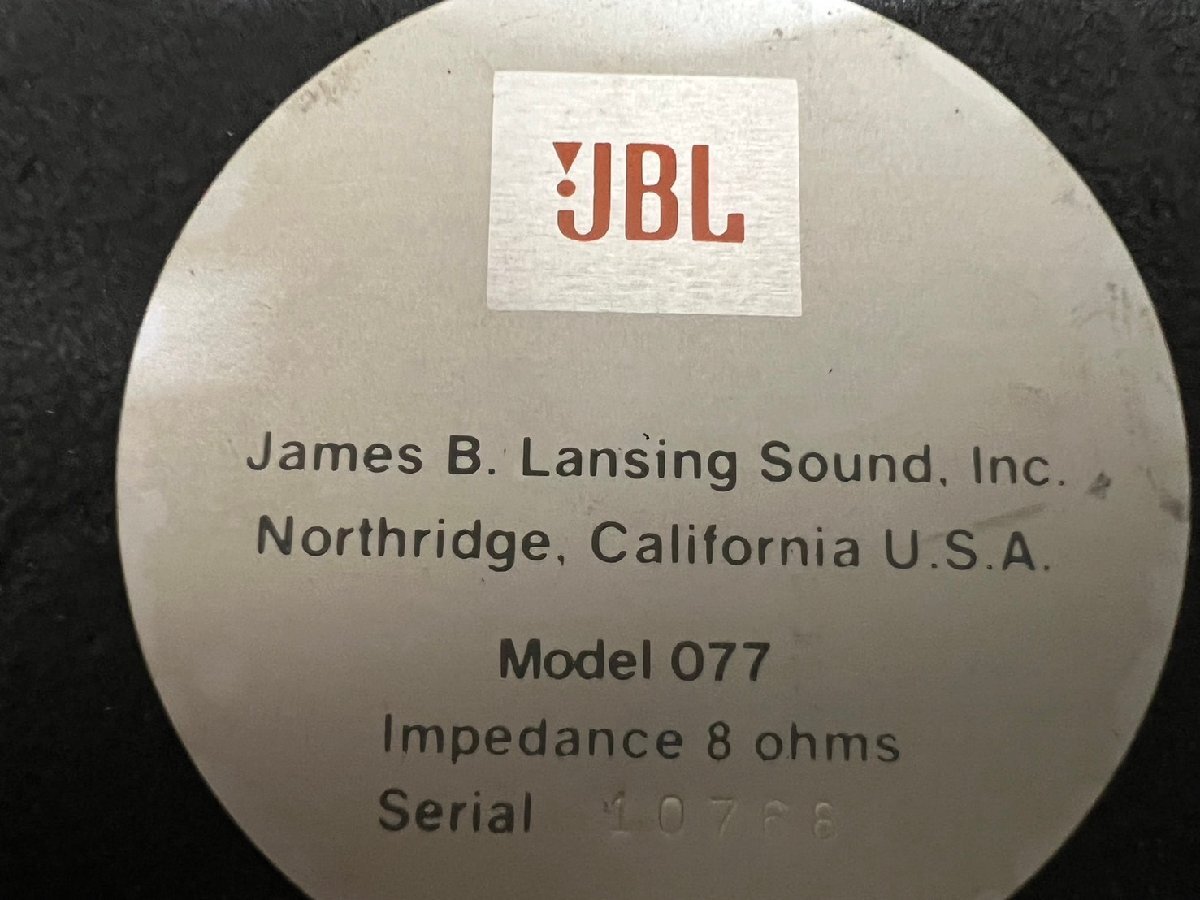 △291 中古品 オーディオ機器 ツイーター JBL 077 ジェービーエルの画像8