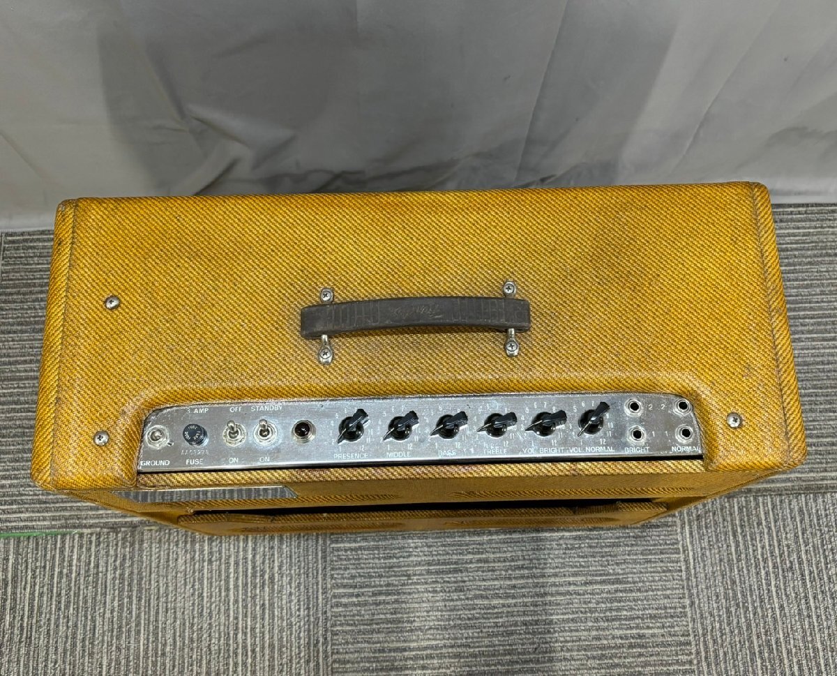 △214 中古品 器材 ギターアンプ FENDER USA 59 Bassman フェンダー ベースマンの画像4