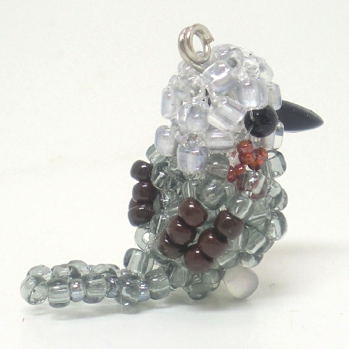 hi Yodo li.... beads. small bird *3WAY( strap * smartphone Jack * fastener charm ) atelier small bird shop san parakeet strap wild bird .