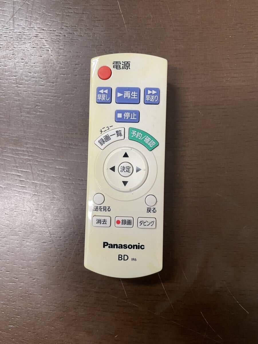 L-20【動作確認済み】Panasonic/パナソニック BD用リモコン IR6 N2QAYB000552_画像1