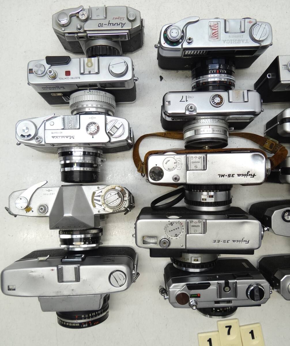 M171D large amount 26 pcs range finder 38mm 42mm camera Mamiya SEKOR Canon Demi EE17 Konica C35 Ⅲ A Yashica Half17 etc. Junk 