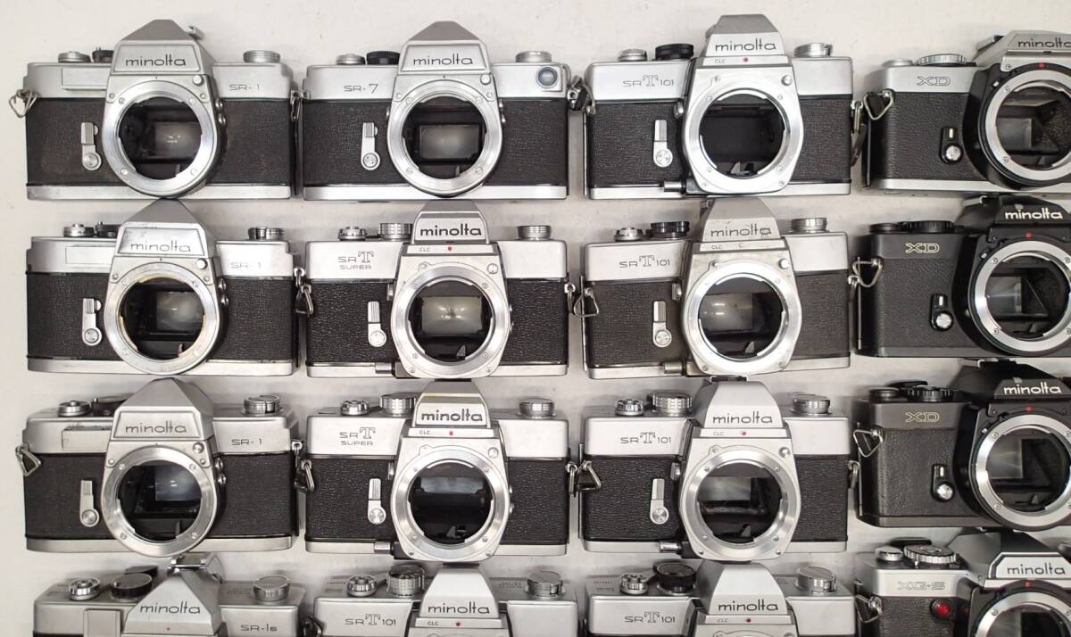 M123D MF 一眼 フィルムカメラ 大量 ２８個 ミノルタ ME X-700 XG- S SR- 1 7 SRT101 コニカ A COM-1 FP FS-1 オリンパス OM10等 ジャンク_画像2