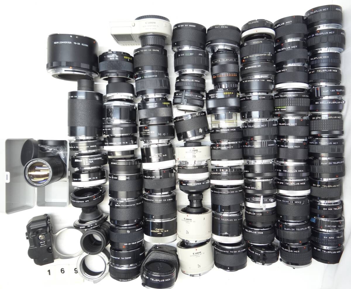 M169D large amount 89 point tere pra photo converter ek stain da- extension RAYNOX Cal Zeiss Canon Nikon Kenko etc. various Junk 