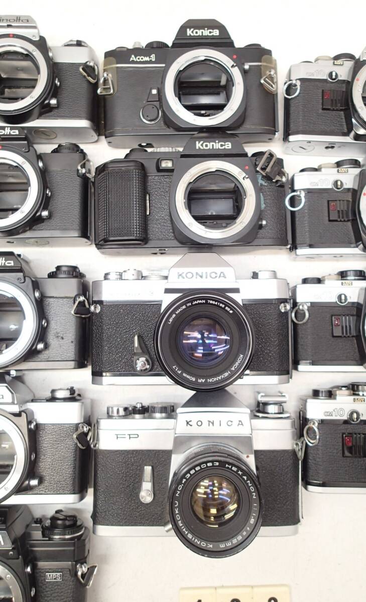 M123D MF 一眼 フィルムカメラ 大量 ２８個 ミノルタ ME X-700 XG- S SR- 1 7 SRT101 コニカ A COM-1 FP FS-1 オリンパス OM10等 ジャンク_画像7