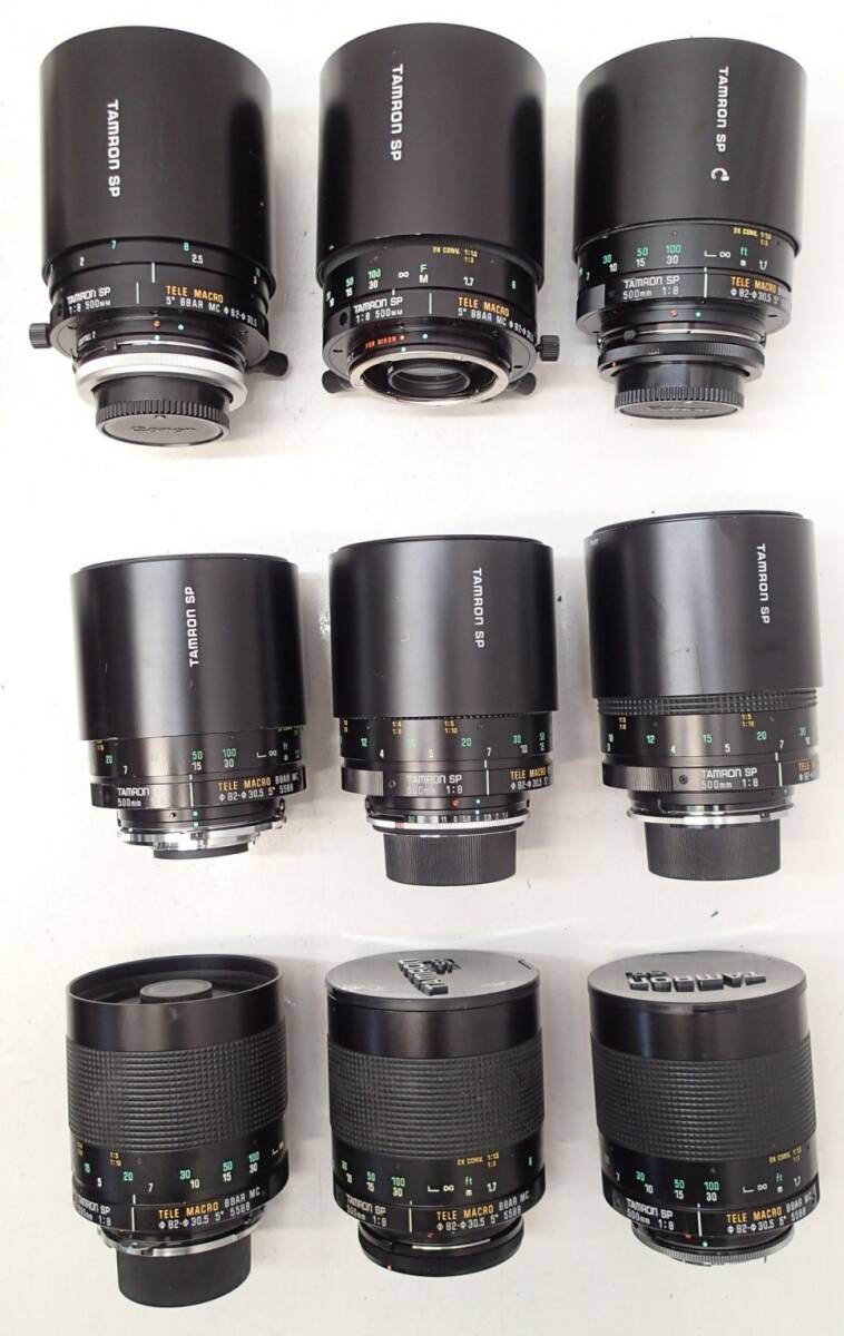 M160D large amount 20 piece MF AF mirror lens Minolta Sigma Nikon Tamron Reflex Nikkor 500mm TELE PHOTO 600mm MACRO φ30.5 etc. Junk 