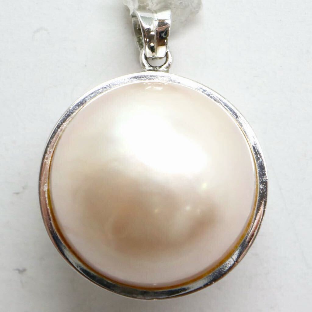 《Pt950マベパールペンダントトップ》M 約8.3g ジュエリー pearl パール jewelry pendant DH0/EB0_画像1