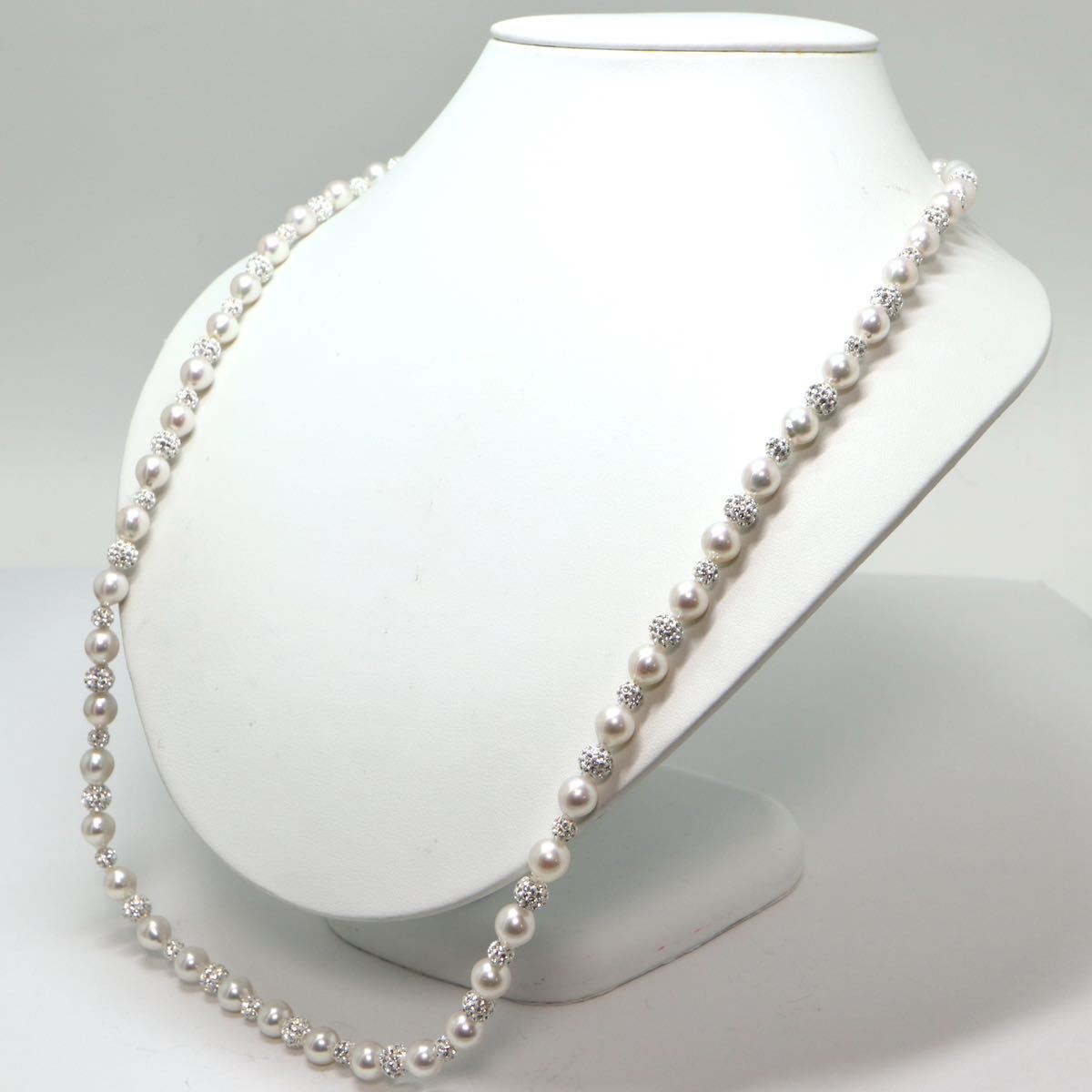 《アコヤ本真珠ロングネックレス》M 7.0-7.5mm珠 41.3g 約72cm pearl necklace ジュエリー jewelry ☆_画像3