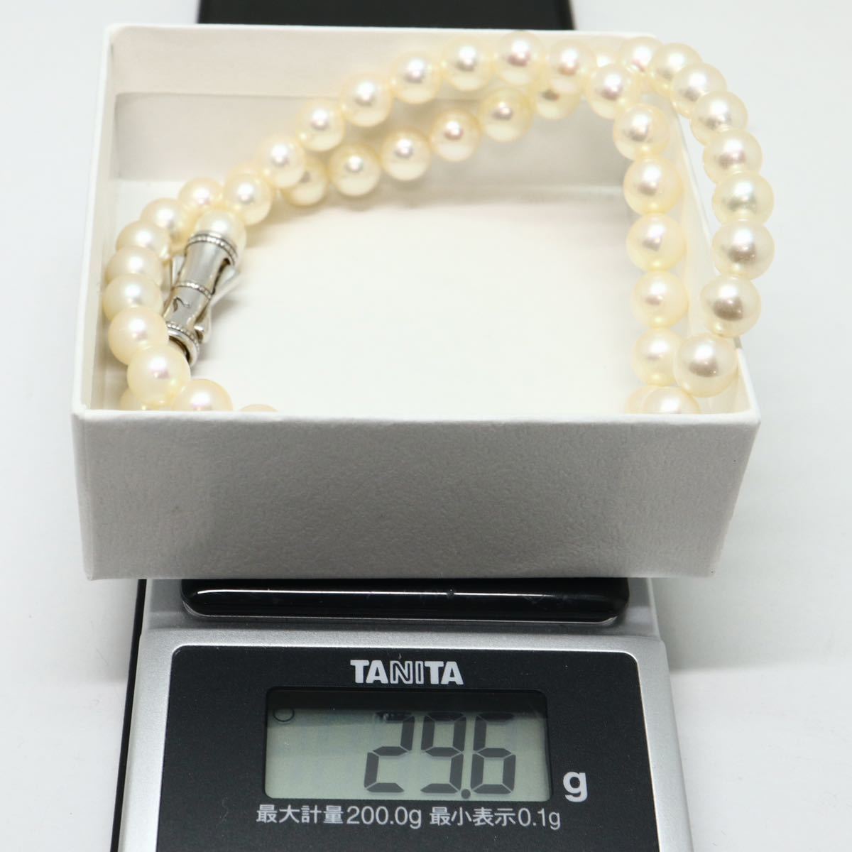 TASAKI(田崎真珠)《アコヤ本真珠ネックレス》M 6.5-7.0mm珠 29.6g 約42cm pearl necklace ジュエリー jewelry EA0/EB4_画像8