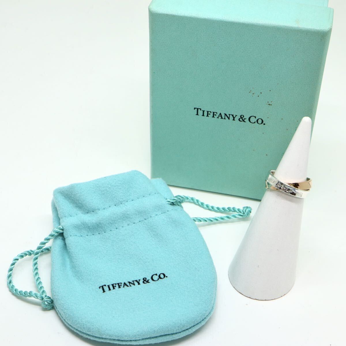 TIFFANY&Co.(ティファニー）箱付き!!《K18(750)インターロッキングサークルリング》M 約5.9g 約8号 ring 指輪 jewelry ジュエリー EB5/EB5の画像2