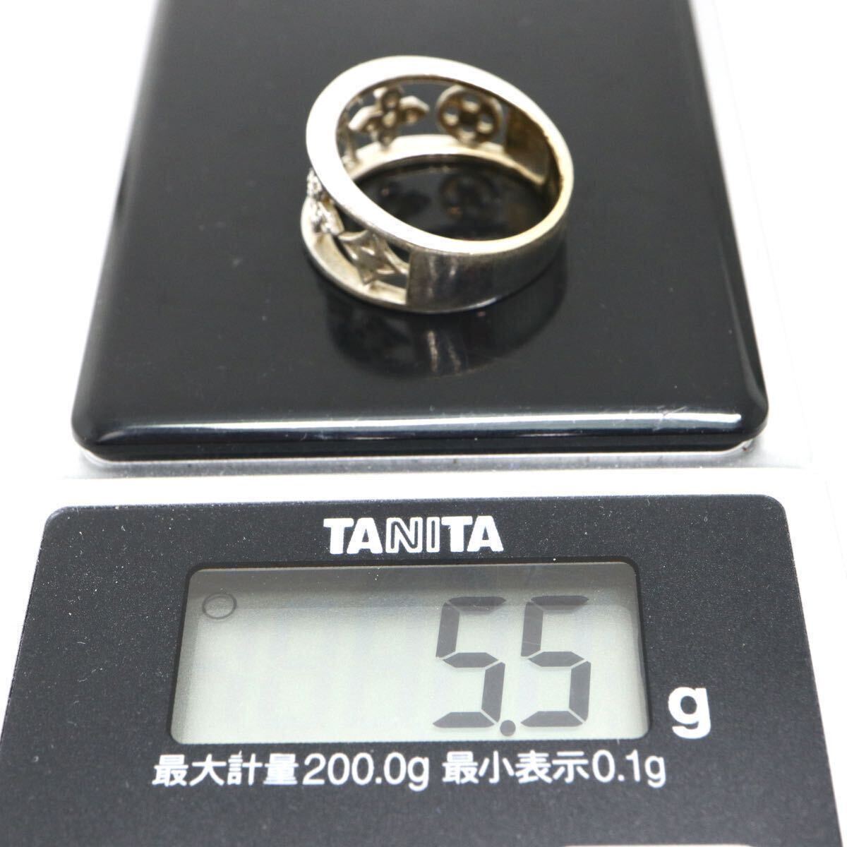 《天然ダイヤモンドリング》M ◎12号 5.5g 0.08ct diamond jewelry ring 指輪 ジュエリー ED3/ED3_画像10