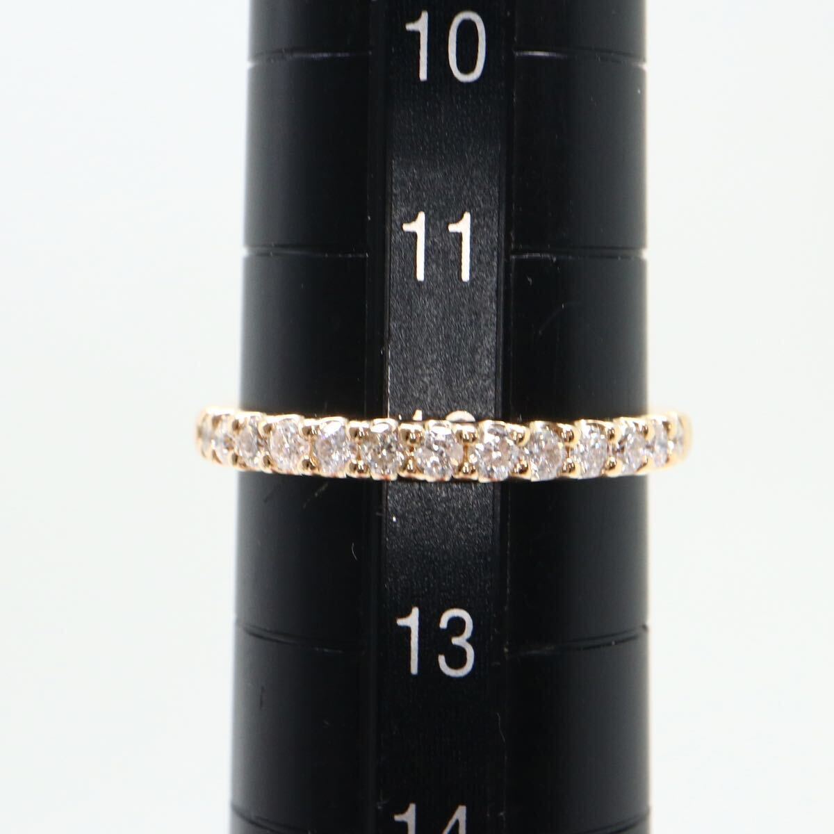 4℃(ヨンドシー)《K18 天然ダイヤモンドハーフエタニティリング》M 2.5g 約12号 diamond ring 指輪 jewelry ジュエリー EB3/EB3_画像8