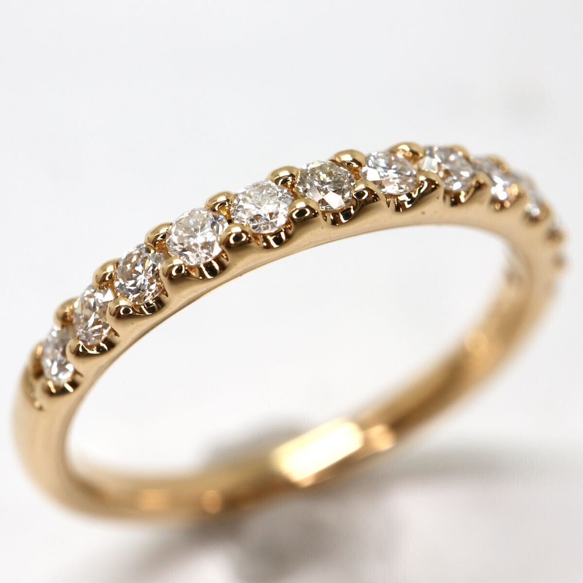 4℃(ヨンドシー)《K18 天然ダイヤモンドハーフエタニティリング》M 2.5g 約12号 diamond ring 指輪 jewelry ジュエリー EB3/EB3_画像2