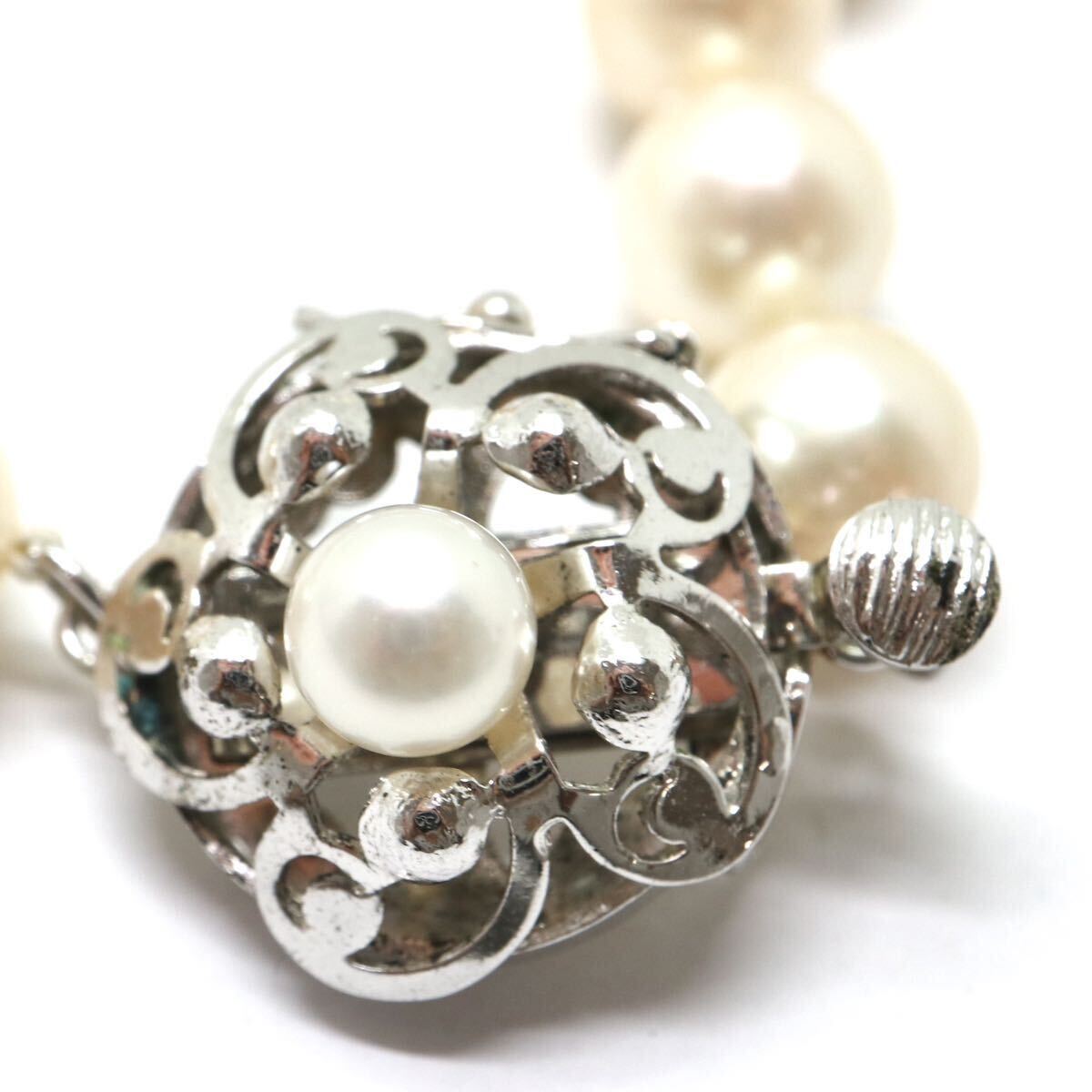《アコヤ本真珠ネックレス》A 約7.0-7.5mm珠 31.4g 約41cm pearl necklace ジュエリー jewelry DB0/DB0_画像6