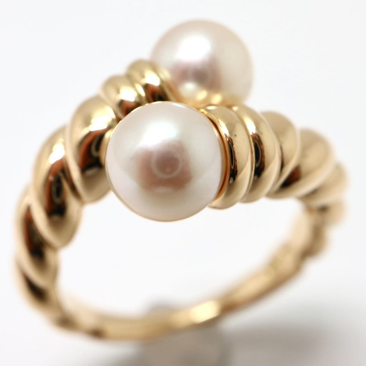 TASAKI(田崎真珠)《K18 アコヤ本真珠リング》A ◎5.6g 約10号 パール pearl ring 指輪 jewelry ジュエリー ED5/ED5の画像1