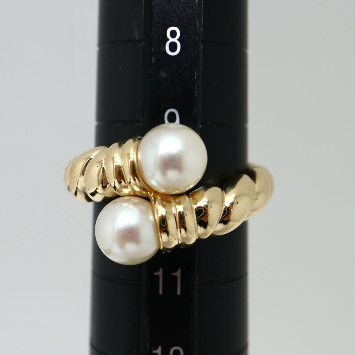 TASAKI(田崎真珠)《K18 アコヤ本真珠リング》A ◎5.6g 約10号 パール pearl ring 指輪 jewelry ジュエリー ED5/ED5の画像6