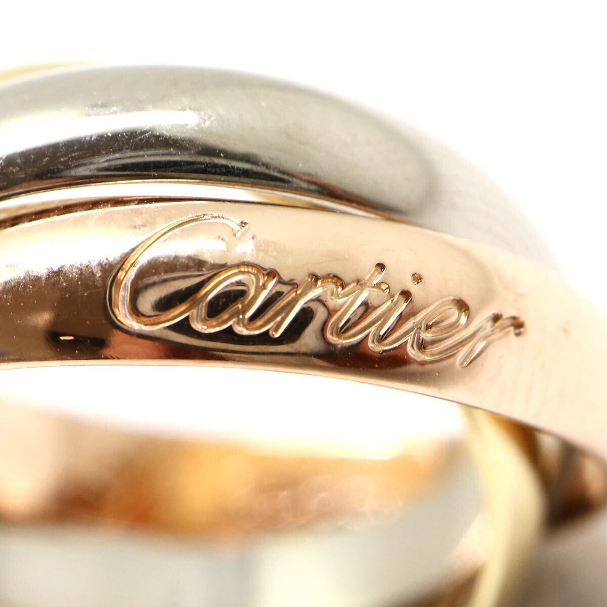 Cartier(カルティエ)箱/証明書付き!!《K18(750)トリニティリング》A 約7.2g 約6号 ring 指輪 jewelry ジュエリー EF1/EF1の画像5