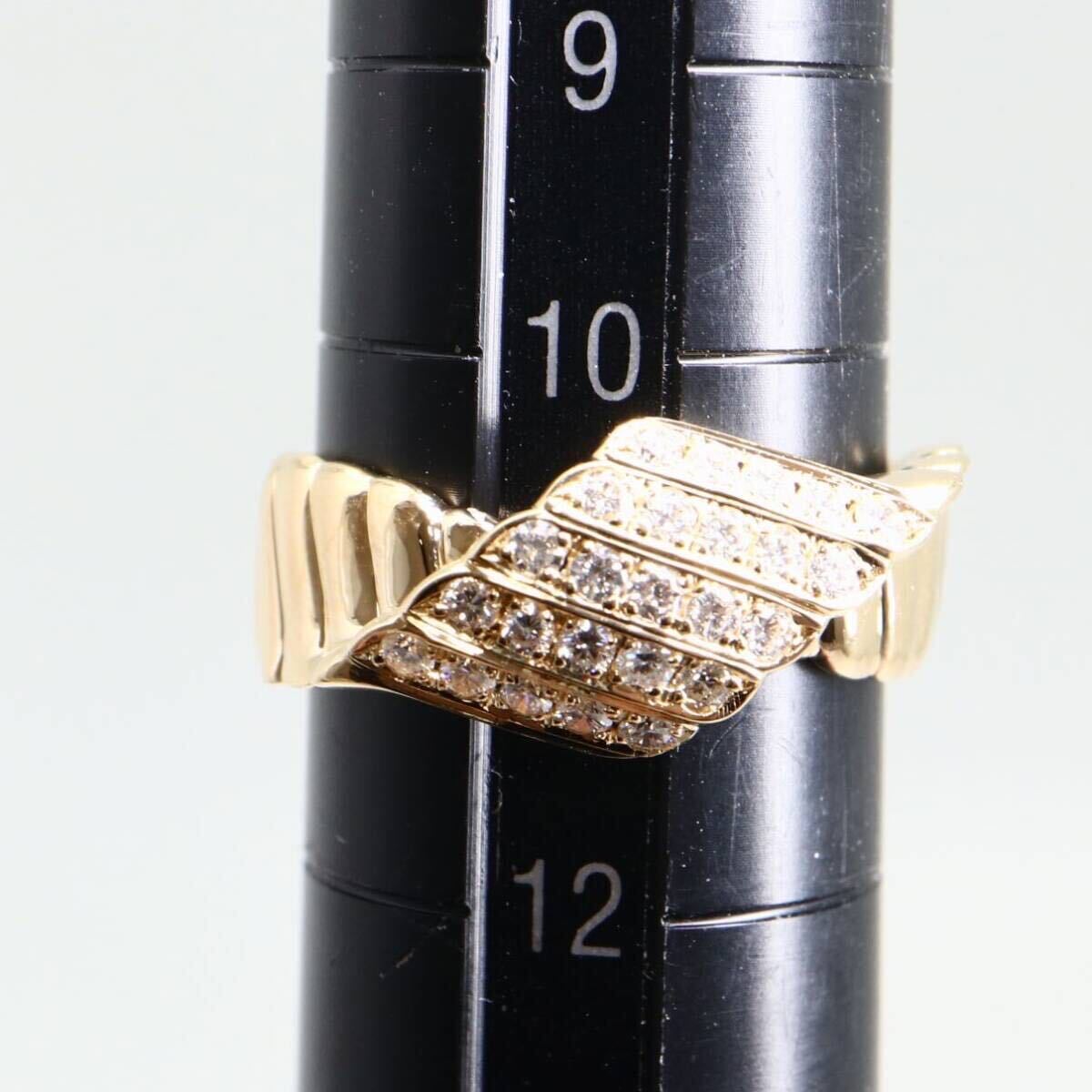 POLA jewelry(ポーラジュエリー)《K18(750) 天然ダイヤモンドリング》A 11号 6.1g 0.25ct 指輪 diamond jewelry ring EE3/EF0の画像8