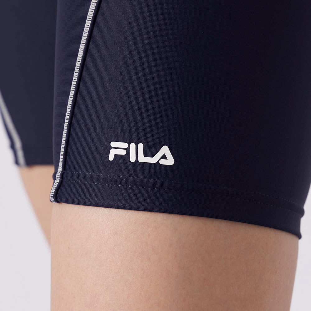 13号 LLサイズ 新品 FILA セパレーツ フィットネス水着 ネイビー めくれ防止 レディース フルジップ タンキニ水着 送料無料 匿名配送の画像6