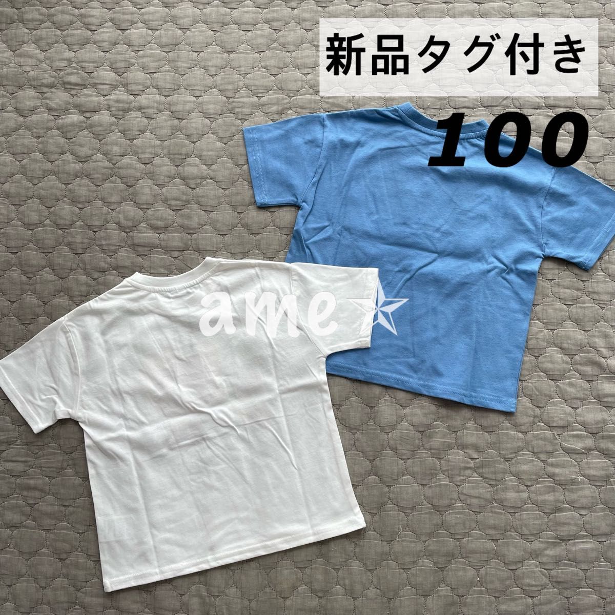 新品 ◎ Littc Disney プリントTシャツ 100 白 青