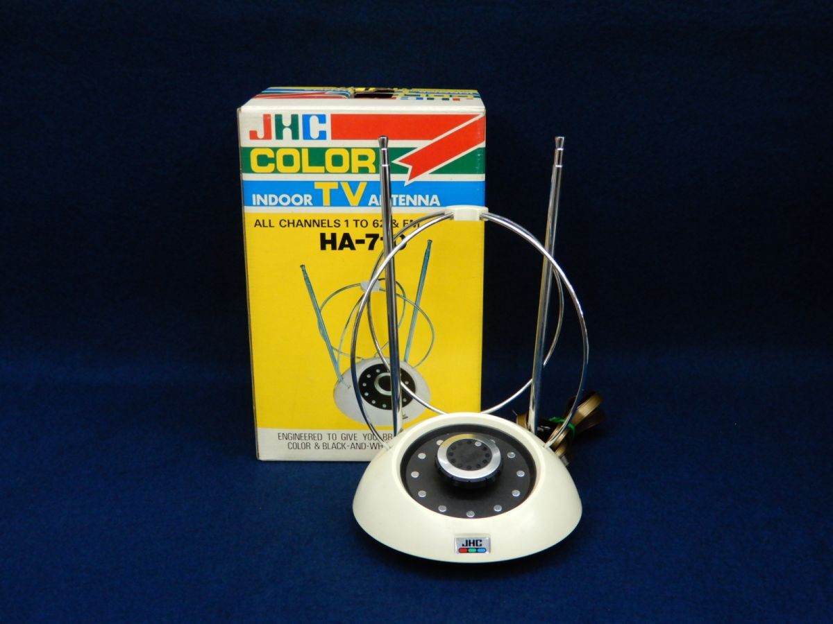 * old tv antenna JHC COLOR INDOOR TV ANTENNA HA-710 box attaching *ALLCHANNELS1TO62&FM/ operation not yet verification / consumption tax 0 jpy 