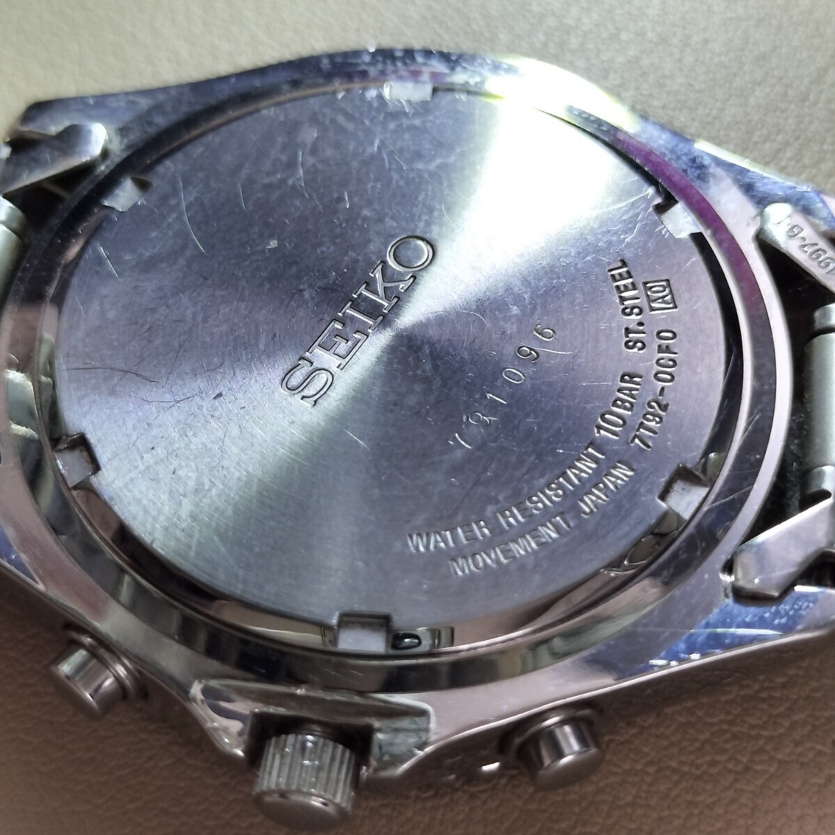 【現状品】SEIKO 腕時計 7T92-0CF0 クロノグラフ クォーツ 100M_画像3