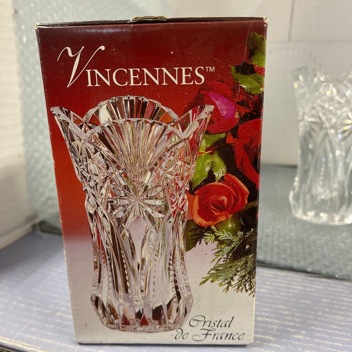 ● VINCENNES CRYSTAL VASE 花瓶 ガラス CD-9015038 未使用品 ●_画像4